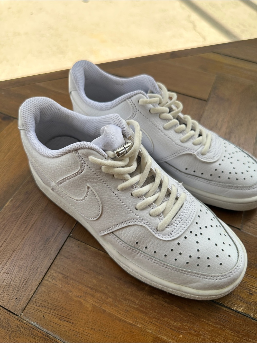 Nike White Low-Top Leather Sneakers